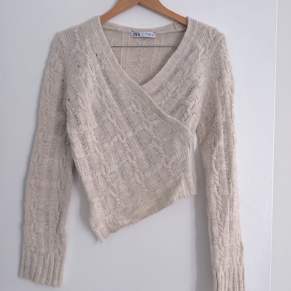 Zara V-Neck asymmetrical sweater
